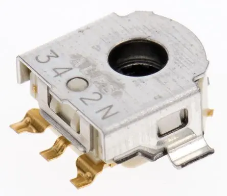 Produktfoto 1 von Alps Alpine Drehgeber 12 Impulse/Umdrehung Impulse/U Inkrementalgeber, mit 2.2 mm, Hohlwelleschaft, Trägerbefestigung,