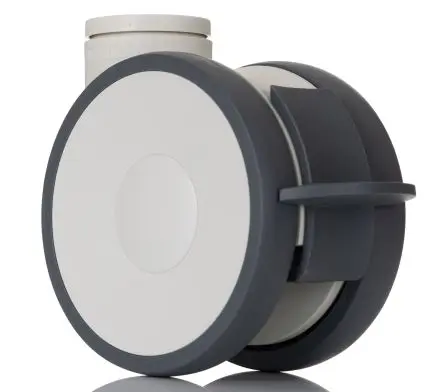 Produktfoto 1 von Tente Drehbar Rolle, Rad ø 125 mm, 110 kg, Ges H. 143 mm, Rad B. 20 mm, Polyurethan