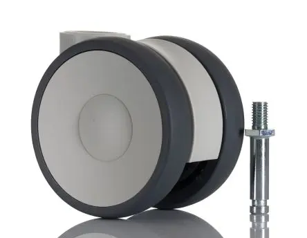 Produktfoto 1 von Tente Drehbar Rolle, Rad ø 100 mm, 100 kg, Ges H. 100 mm, Rad B. 20 mm