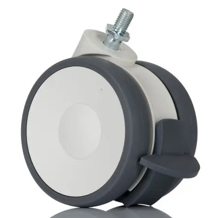 Produktfoto 1 von Tente Drehbar Rolle, Rad ø 100 mm, 100 kg, Ges H. 100 mm, Rad B. 20 mm, Polyurethan