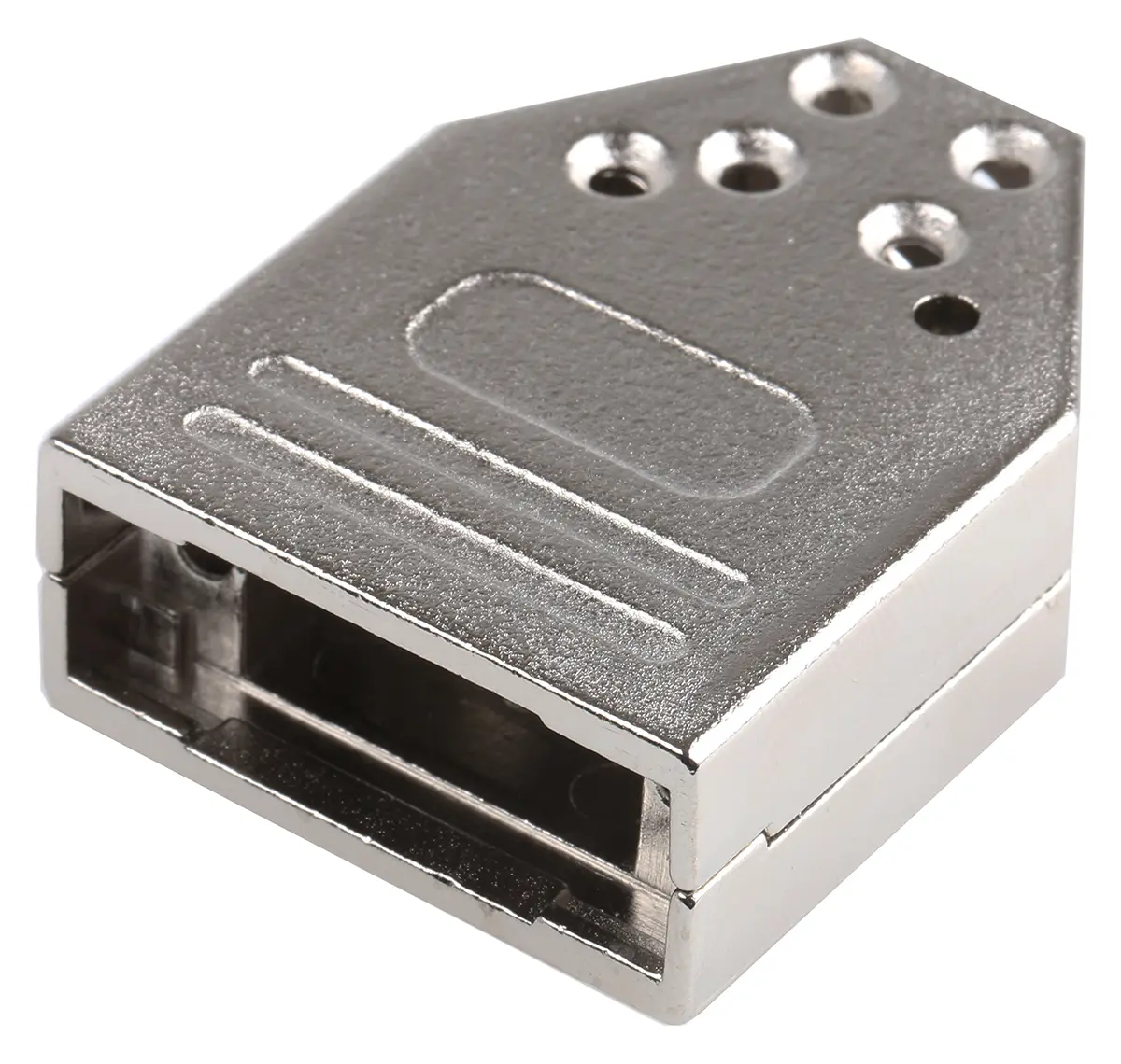 Produktfoto 1 von MH Connectors MHDTZI D-Sub-Gehäuse Gerade, 9-polig, D: D-Sub-Gehäuse Zugentlastung, Silber, Größe E, aus Zink