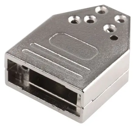 Produktfoto 1 von MH Connectors MHDTZI D-Sub-Gehäuse Gerade, 9-polig, D: D-Sub-Gehäuse Zugentlastung, Silber, Größe E, aus Zink
