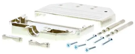 Produktfoto 1 von MH Connectors MHDTZI D-Sub-Gehäuse Gerade, 37-polig, D: D-Sub-Gehäuse Zugentlastung, Silber, Größe C, aus Zink