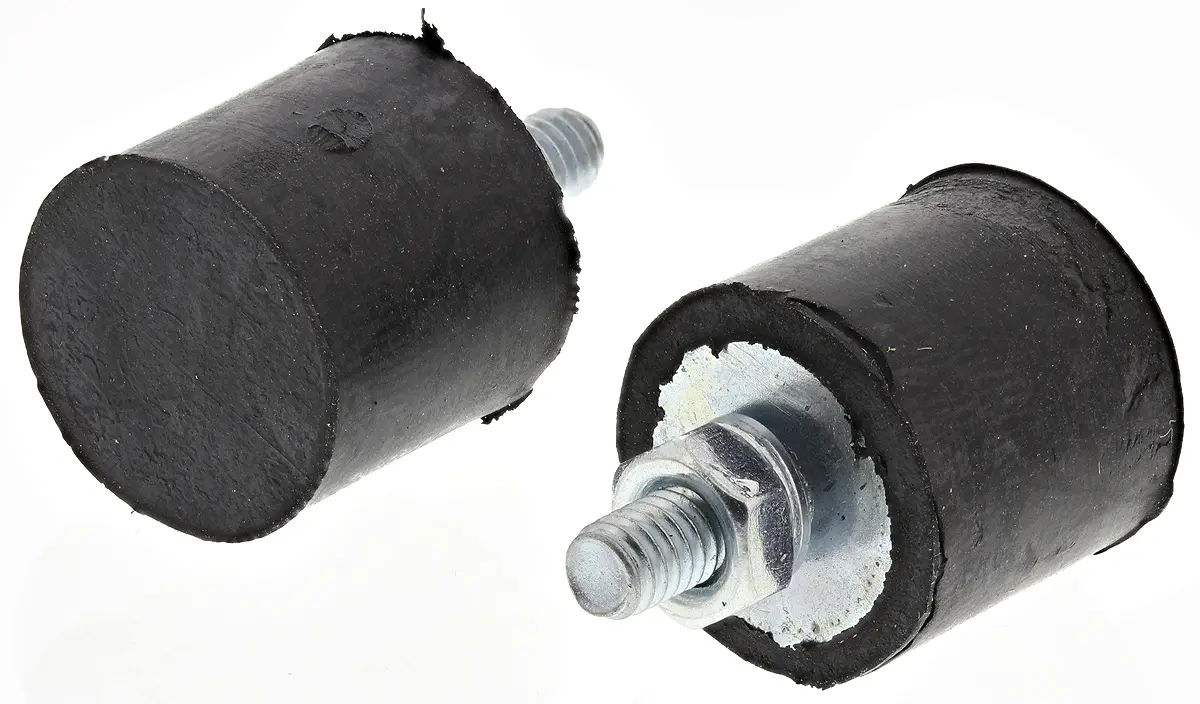 Produktfoto 1 von FIBET Gummi Vibrationsdämpfer, Außengewinde-Puffer M4, Ø 16mm x 25mm