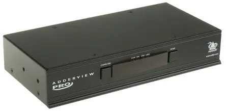 Produktfoto 1 von Adder KVM-Switch 4-Port 4 Videoausgänge VGA 1 Displays USB 3,5 mm Stereo
