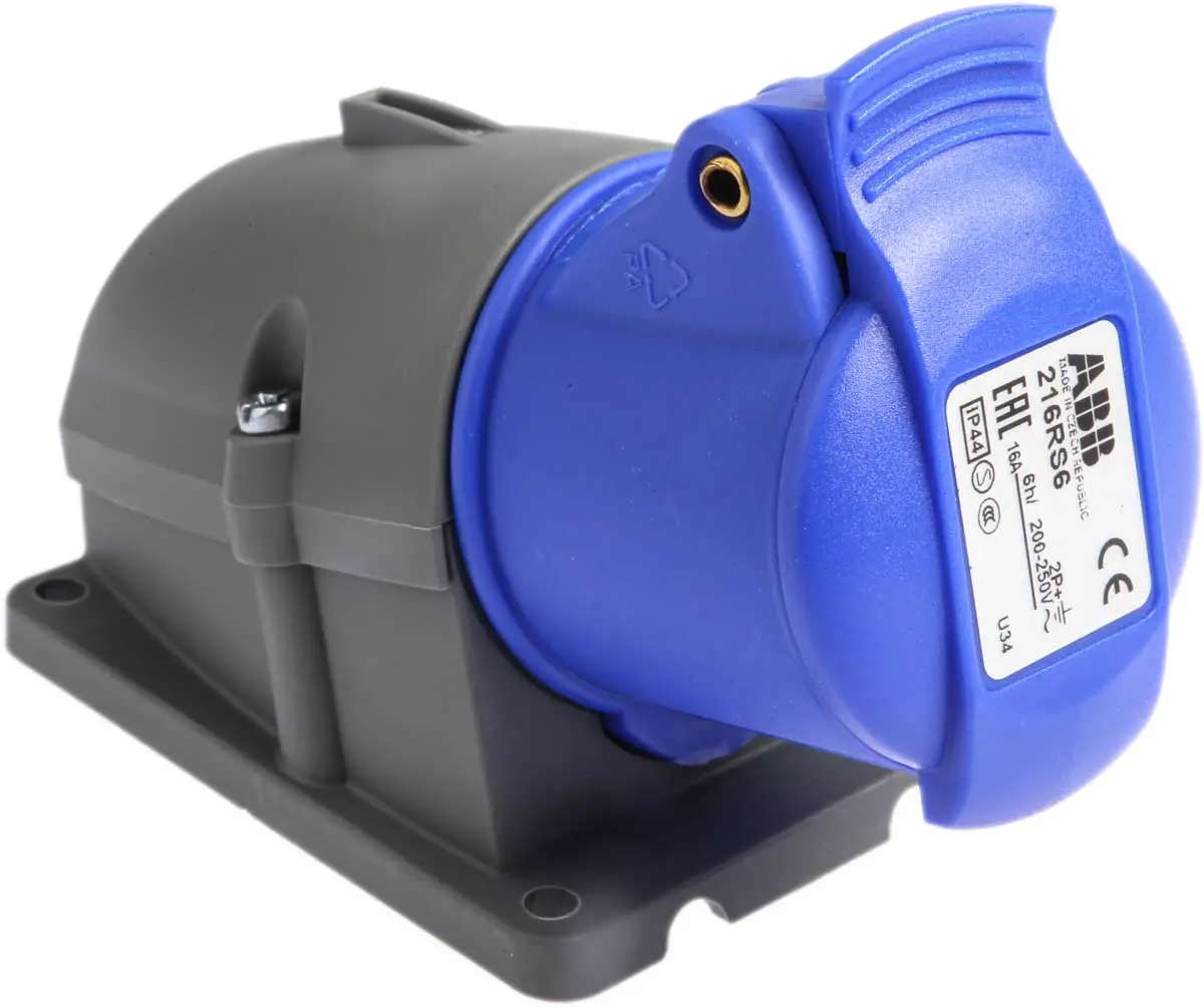 Produktfoto 1 von Amphenol Industrial Easy & Safe Leistungssteckverbinder Blau, 230V / 16A, Oberfläche IP44