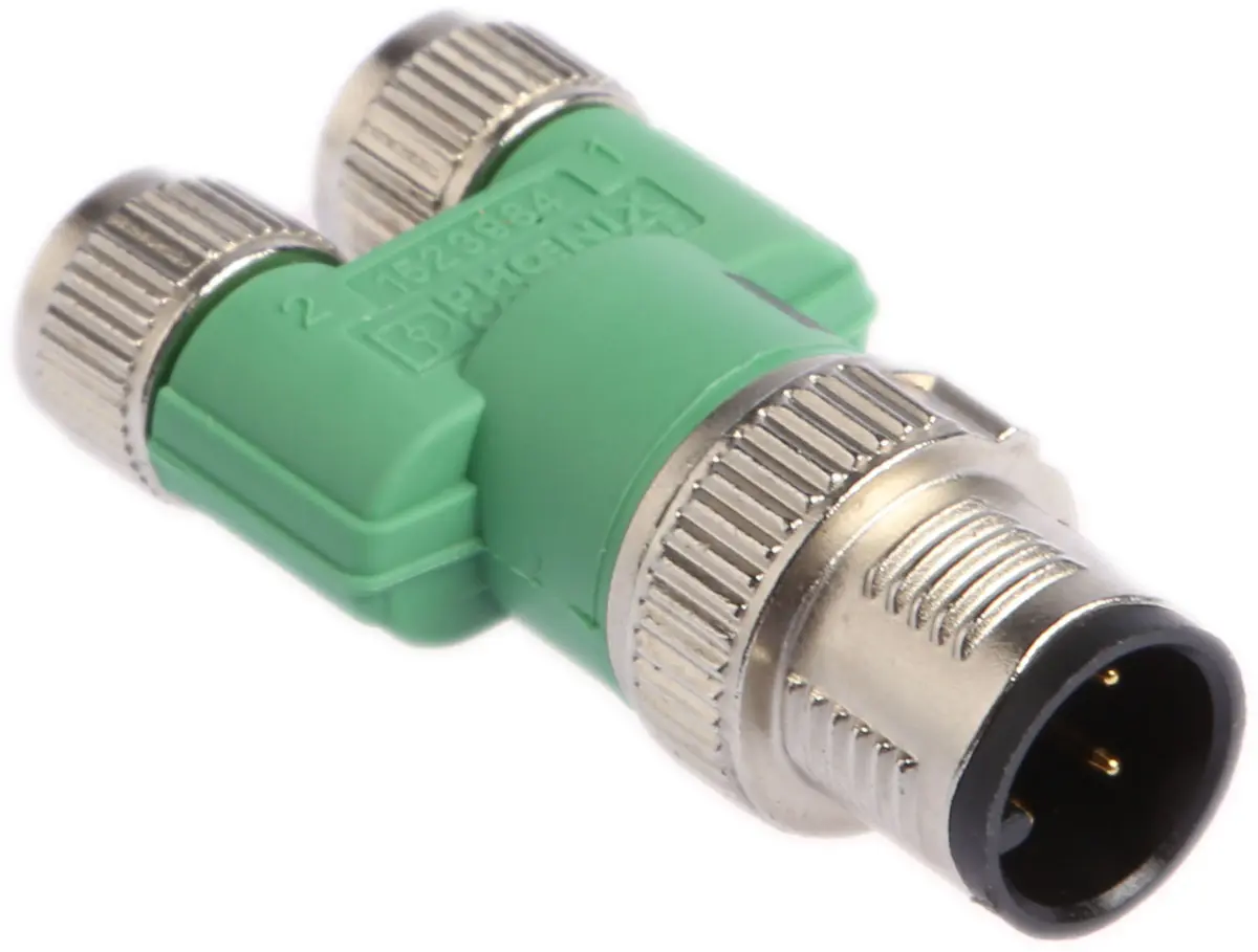 Produktfoto 1 von Phoenix Contact, Gerade SAC Rundsteckverbinder Adapter 4 M12, IP40, IP65 6 M8 Buchse