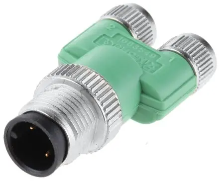 Produktfoto 1 von Phoenix Contact, Gerade Rundsteckverbinder Adapter 3 M12, IP67, IP65 6 M8 Buchse