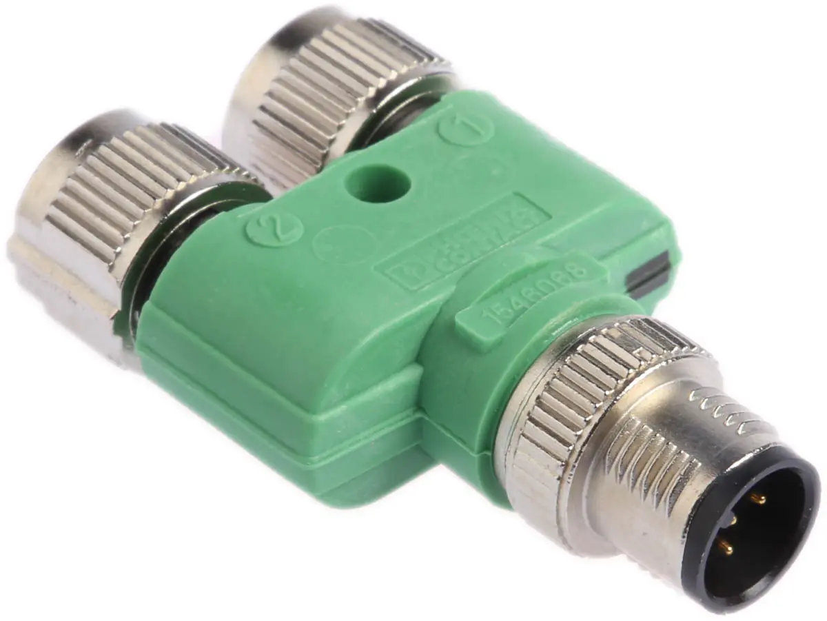 Produktfoto 1 von Phoenix Contact, Gerade SAC Rundsteckverbinder Adapter 5 M12, IP65, IP68, IP69K 5 M12 Buchse