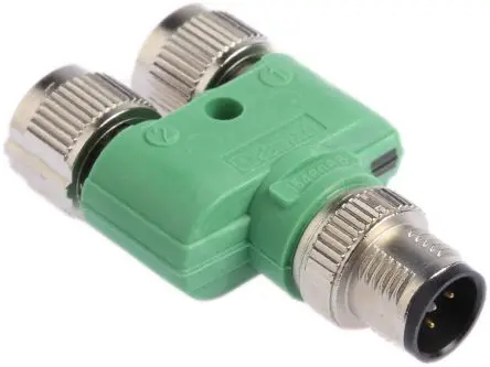 Produktfoto 1 von Phoenix Contact, Gerade SAC Rundsteckverbinder Adapter 5 M12, IP65, IP68, IP69K Stecker 5 M12 Buchse