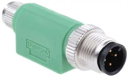 Produktfoto 1 von Phoenix Contact, Gerade Rundsteckverbinder Adapter 4 M12, IP67, IP65 Stecker 4 M8 Buchse
