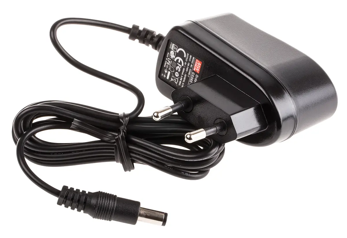 Produktfoto 1 von MEAN WELL Steckernetzteil AC/DC-Adapter 6W, 100V ac, 9V dc / 660mA, EU-Netzstecker