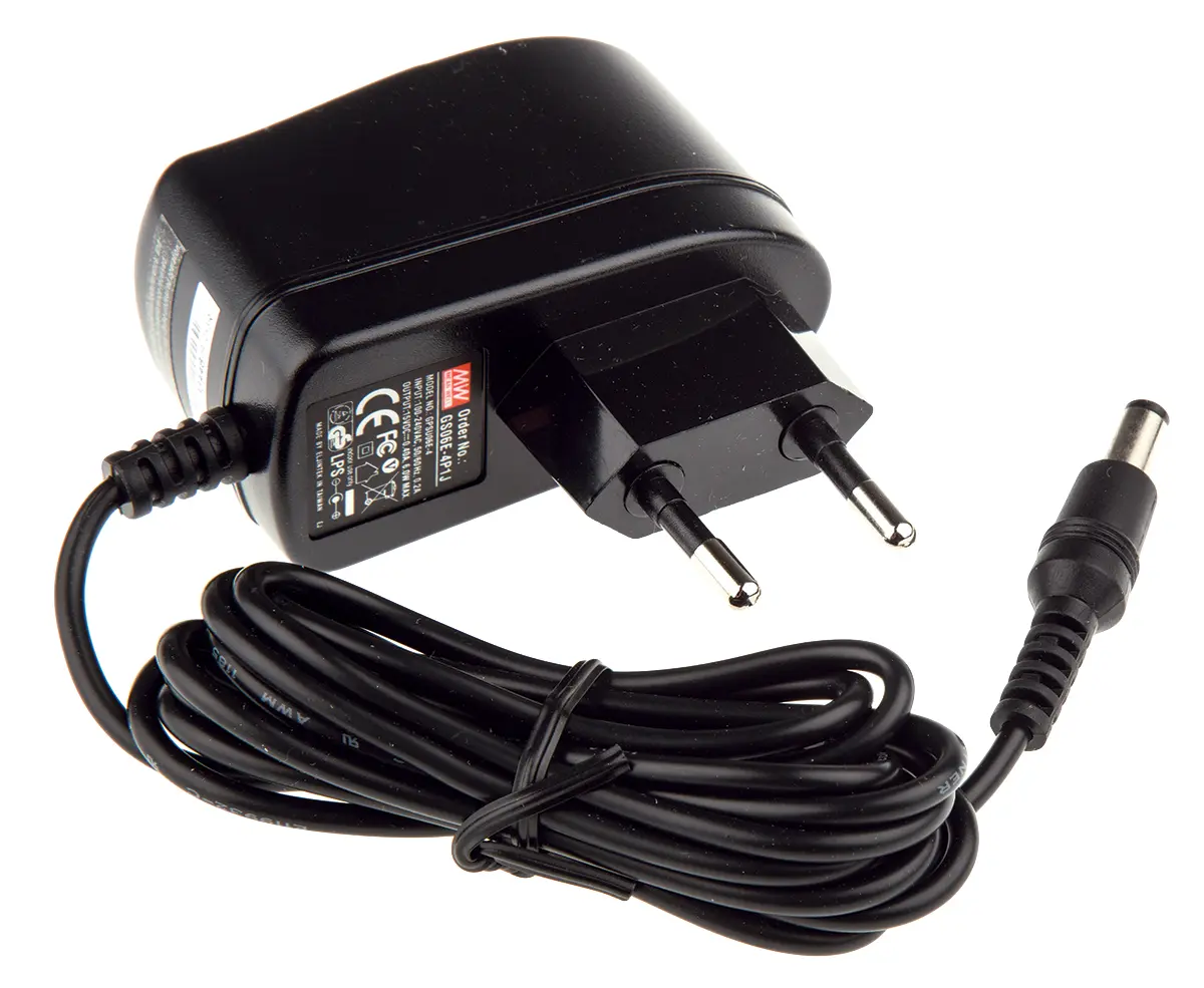 Produktfoto 1 von MEAN WELL Steckernetzteil AC/DC-Adapter 6W, 100V ac, 15V dc / 400mA, EU-Netzstecker