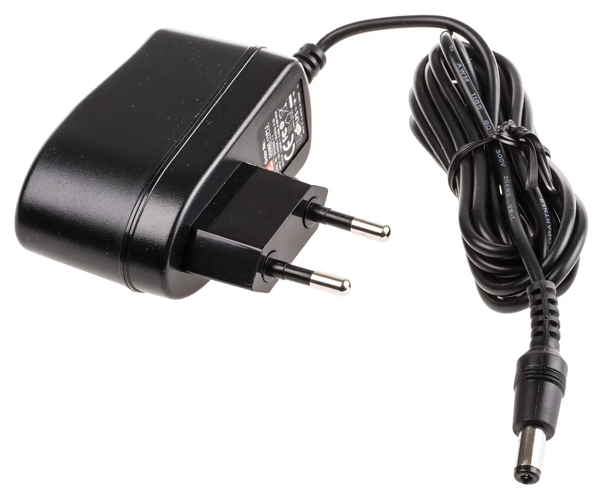 Produktfoto 1 von MEAN WELL Steckernetzteil AC/DC-Adapter 6W, 100V ac, 7.5V dc / 800mA, EU-Netzstecker