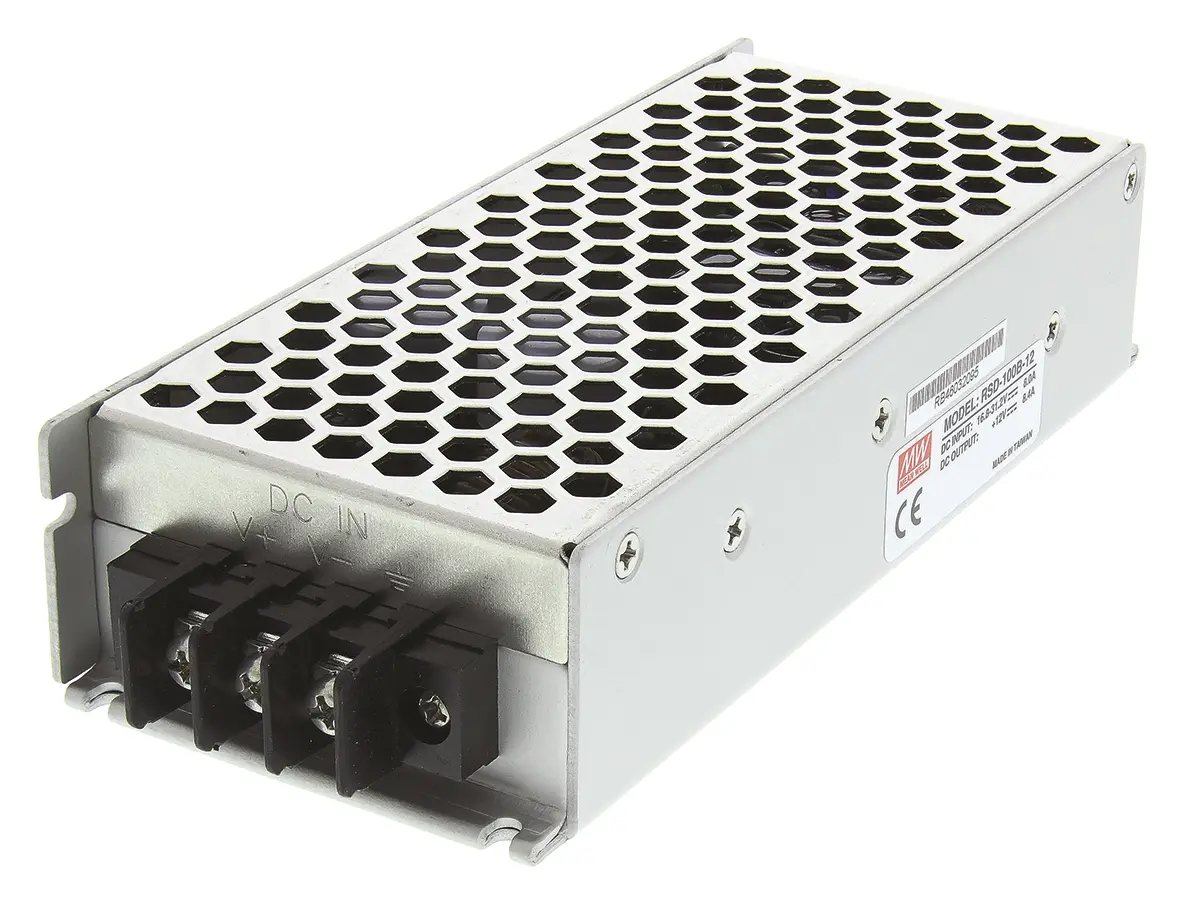 MEAN WELL RSD 100 DC/DC Konverter, 12V dc OUT 8.4 A Fahrgestell 24V dc 4 kV dc -40 °C 70 °C