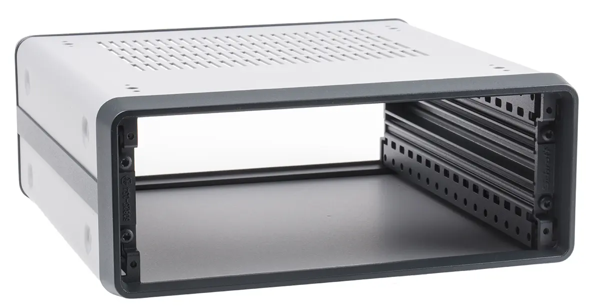 nVent SCHROFF CompacPRO 19 Zoll Rack-Montage-Gehäuse 2 U Belüftet Silber, Grau, B: 257 mm x T: 271 mm x H: 102.6 mm