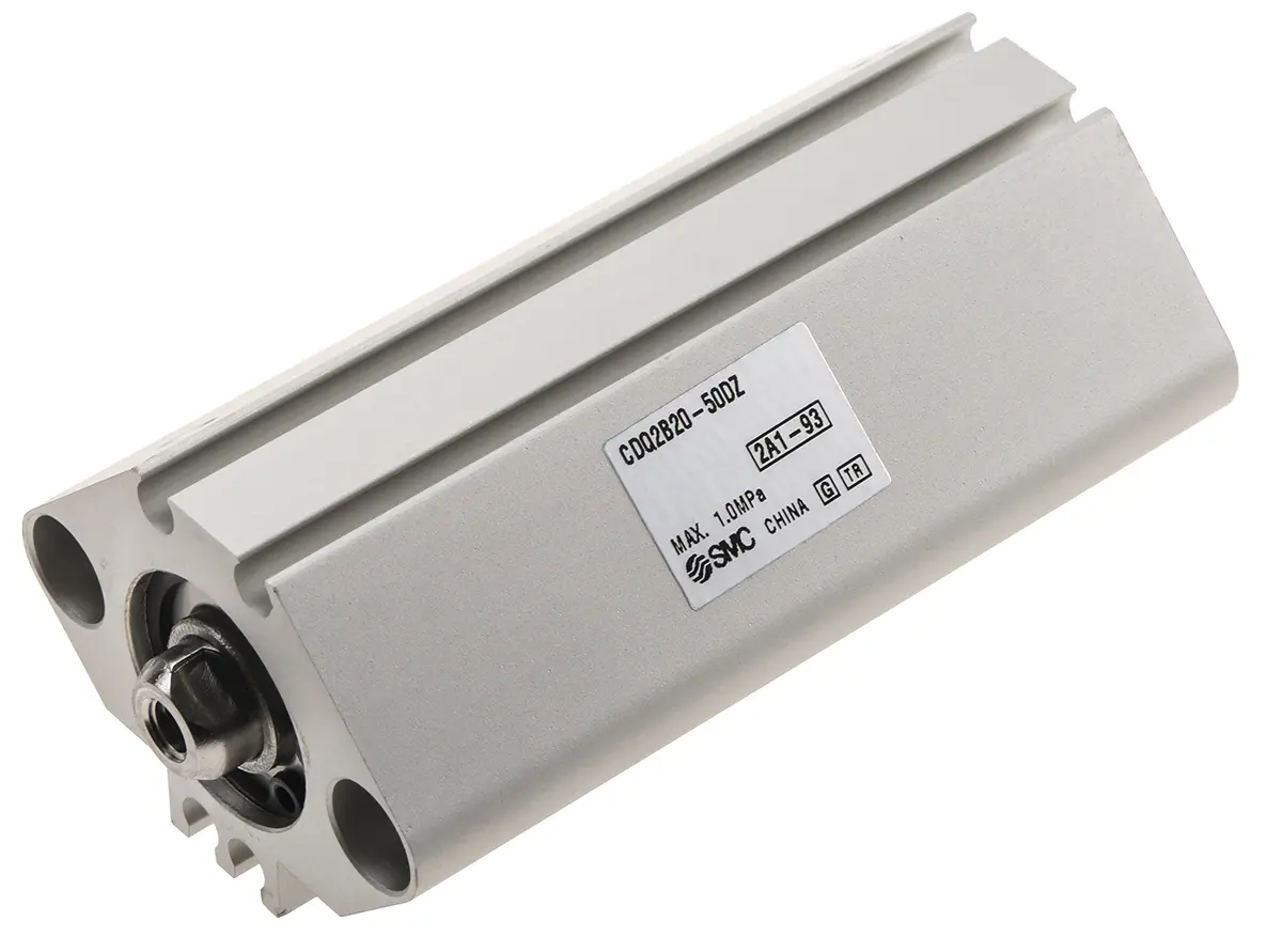 Produktfoto 1 von SMC CDQ2 Pneumatik-Kompaktzylinder 50 mm Doppeltwirkend, Bohrung Ø 20 mm, bis 1 Mpa