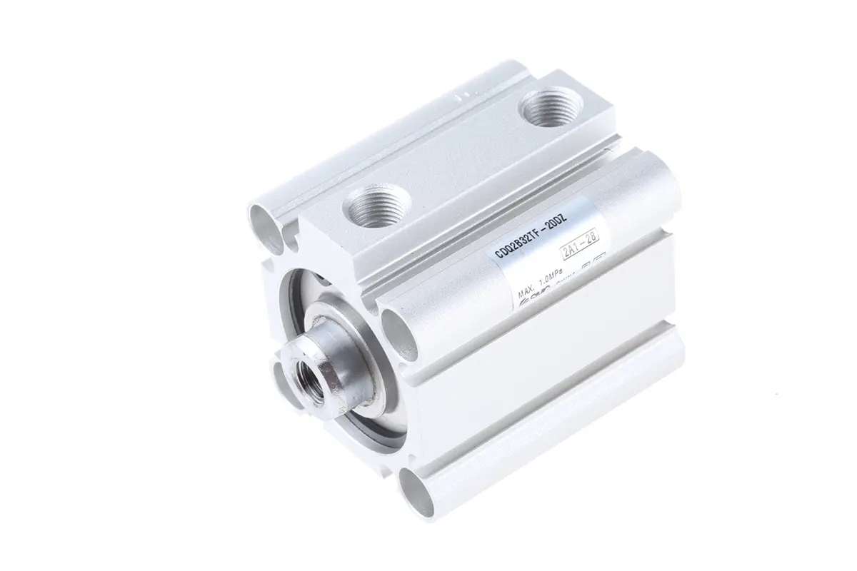 Produktfoto 1 von SMC CDQ2 Pneumatik-Kompaktzylinder 20 mm Doppeltwirkend, Bohrung Ø 32 mm, bis 1 Mpa