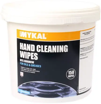 Produktfoto 1 von Mykal Industries Feucht Hand, Weiß Eimer, 250 x 300 mm, 150 pro Paket Tücher pro Packung