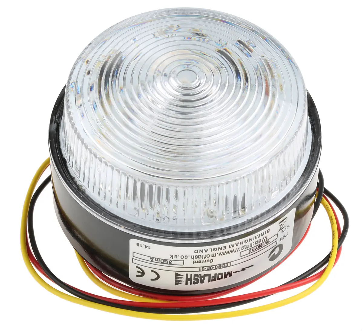 Produktfoto 1 von Moflash LED80 LED Blinkend, Dauer Signalleuchte Orange, 10 → 100 V, Ø 76mm x 50mm