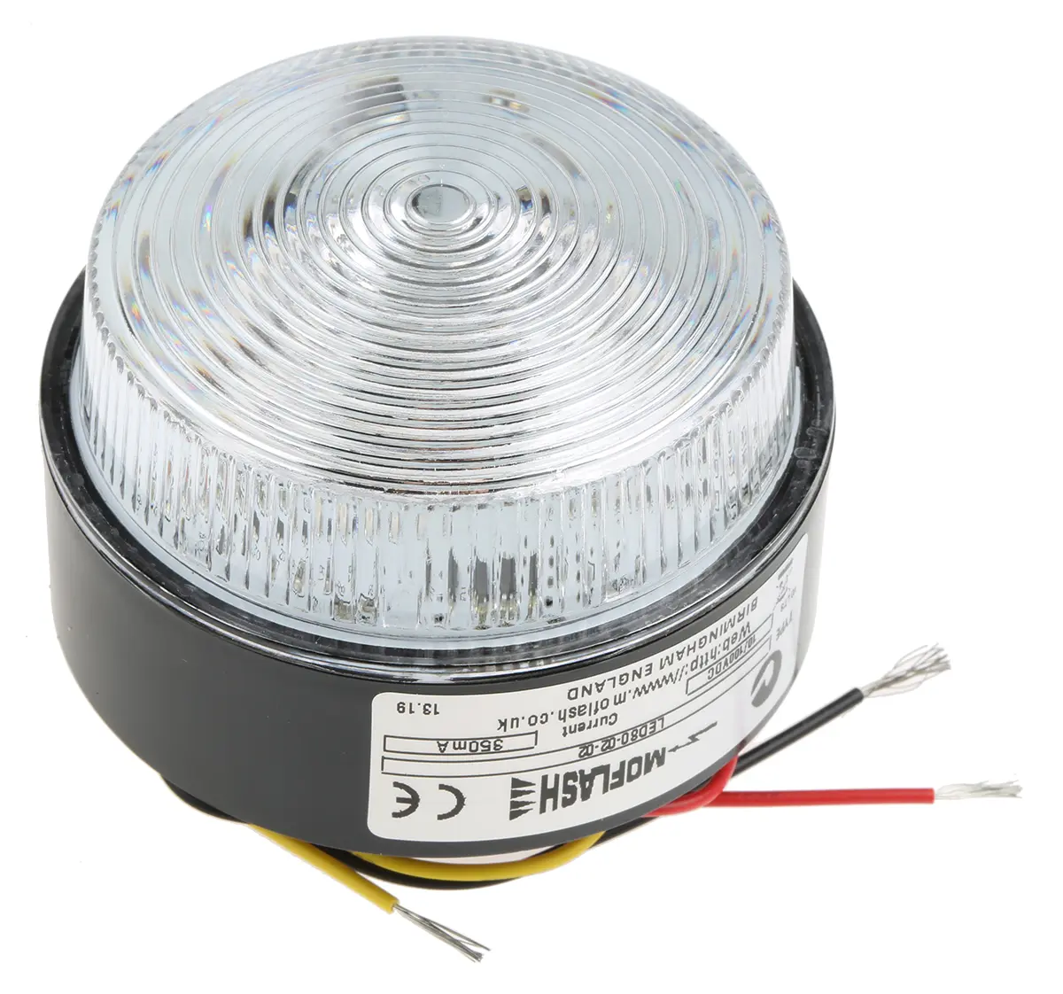 Produktfoto 1 von Moflash LED80 LED Blinkend, Dauer Signalleuchte Rot, 10 → 100 V, Ø 76mm x 50mm