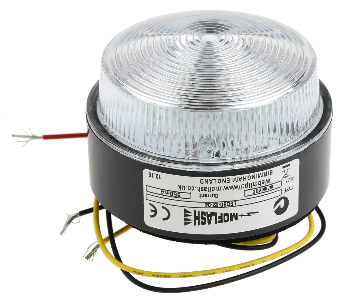Produktfoto 1 von Moflash LED80 LED Blinkend, Dauer Signalleuchte Grün, 10 → 100 V, Ø 76mm x 50mm