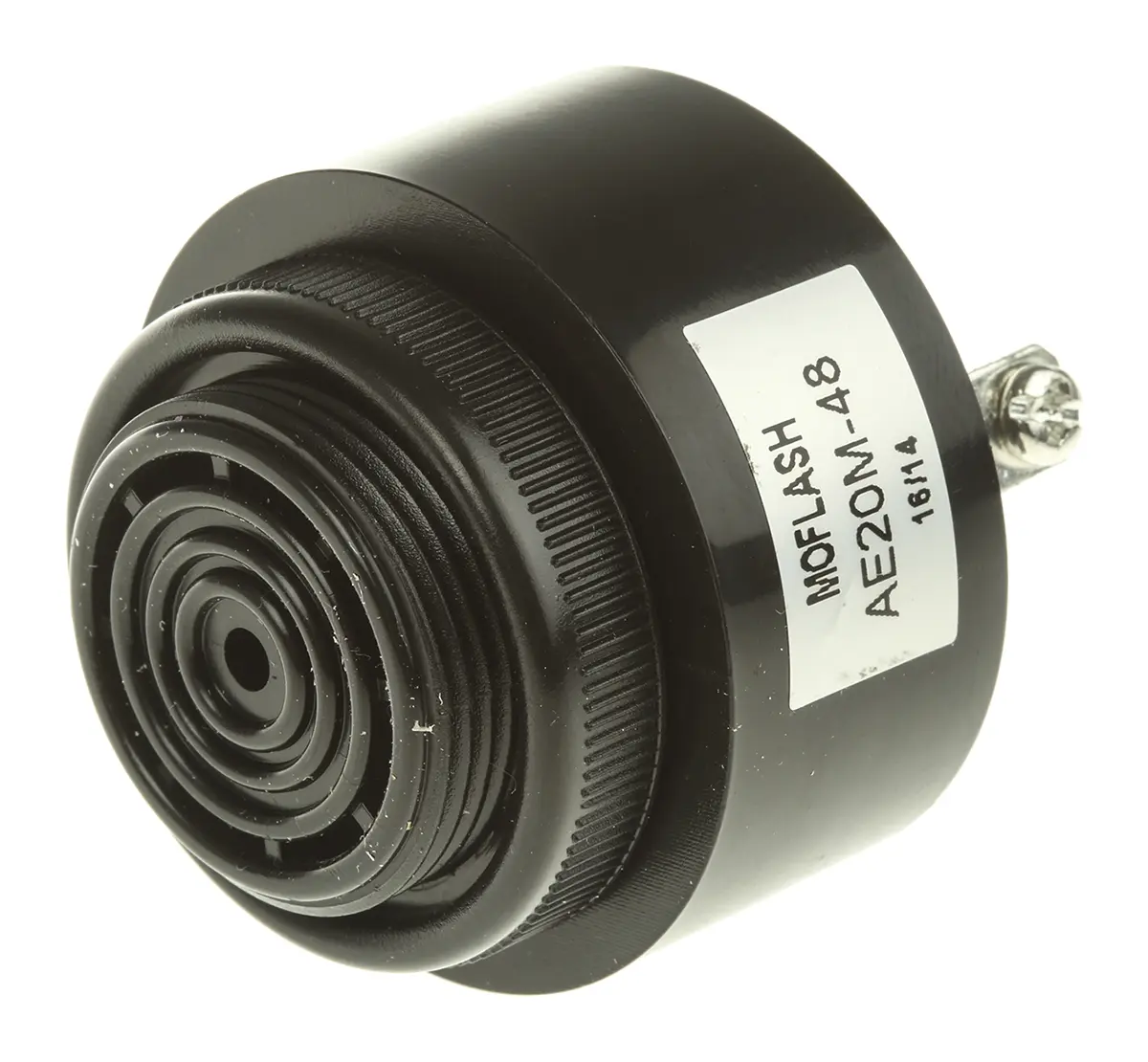 Produktfoto 1 von Moflash AE20M Akustischer Warnmelder IP55 48 V dc 95dB Schwarz, Ø 43 mm