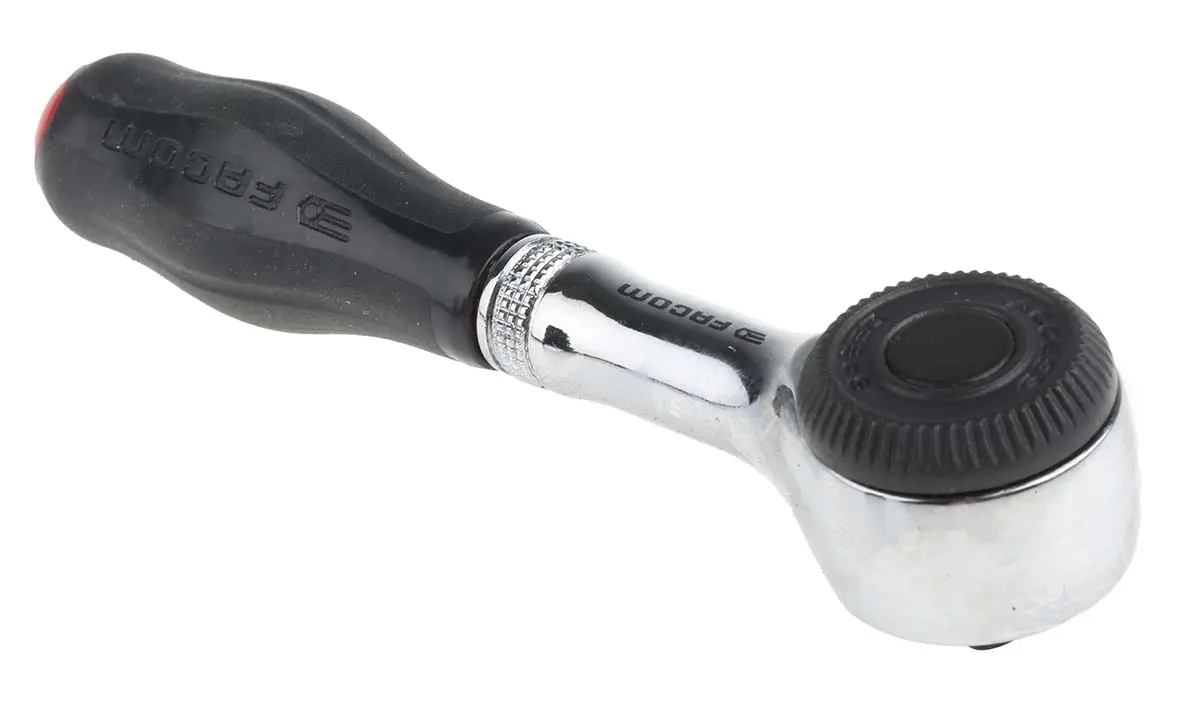 Produktfoto 1 von Facom R.360PB 1/4 in Ratsche Bi-Material, Elastomer Chrom Vanadium Stahl Schließer (NO), Länge 106 mm