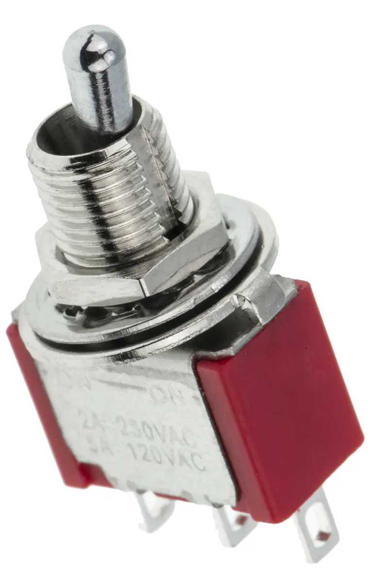 Produktfoto 1 von RS PRO Panel Kippschalter 1-poliger Umschalter, Ein-Ein, 26 V dc, 112 V ac, 5A, Lot