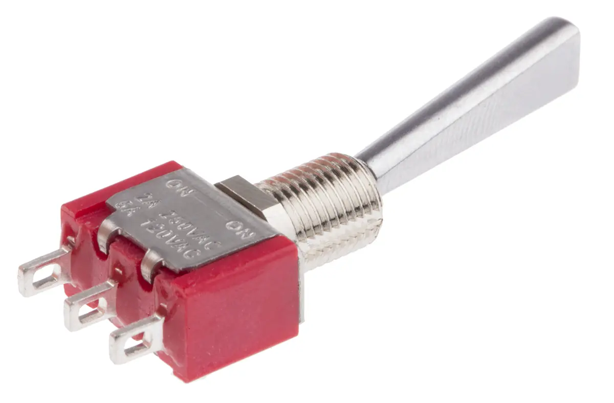 Produktfoto 1 von RS PRO Panel Kippschalter 1-poliger Umschalter, Ein-Ein, 28 V dc, 112 V ac, 5A, Lot