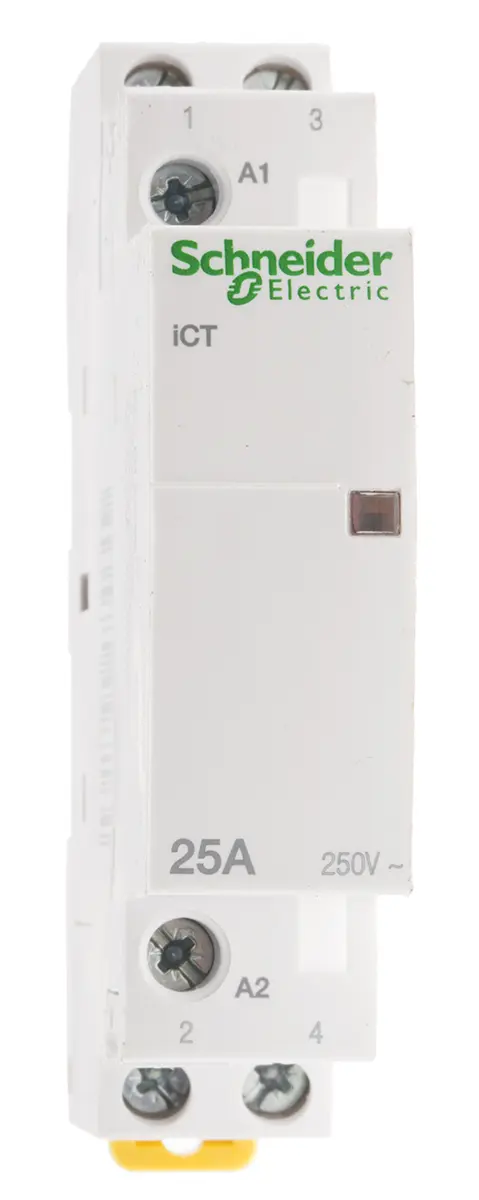 Produktfoto 1 von Schneider Electric Acti9 iCT iCT Leistungsschütz 230 V ac-Spule, 2 -polig , 250 V ac / 25 A 2 Schließer