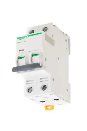 Produktfoto 1 von Schneider Electric Acti9 iC60 Miniaturüberlastschalter Typ C, Pol 2-polig 4A 400V ac, Abschaltvermögen 10 kA Acti9 144 V