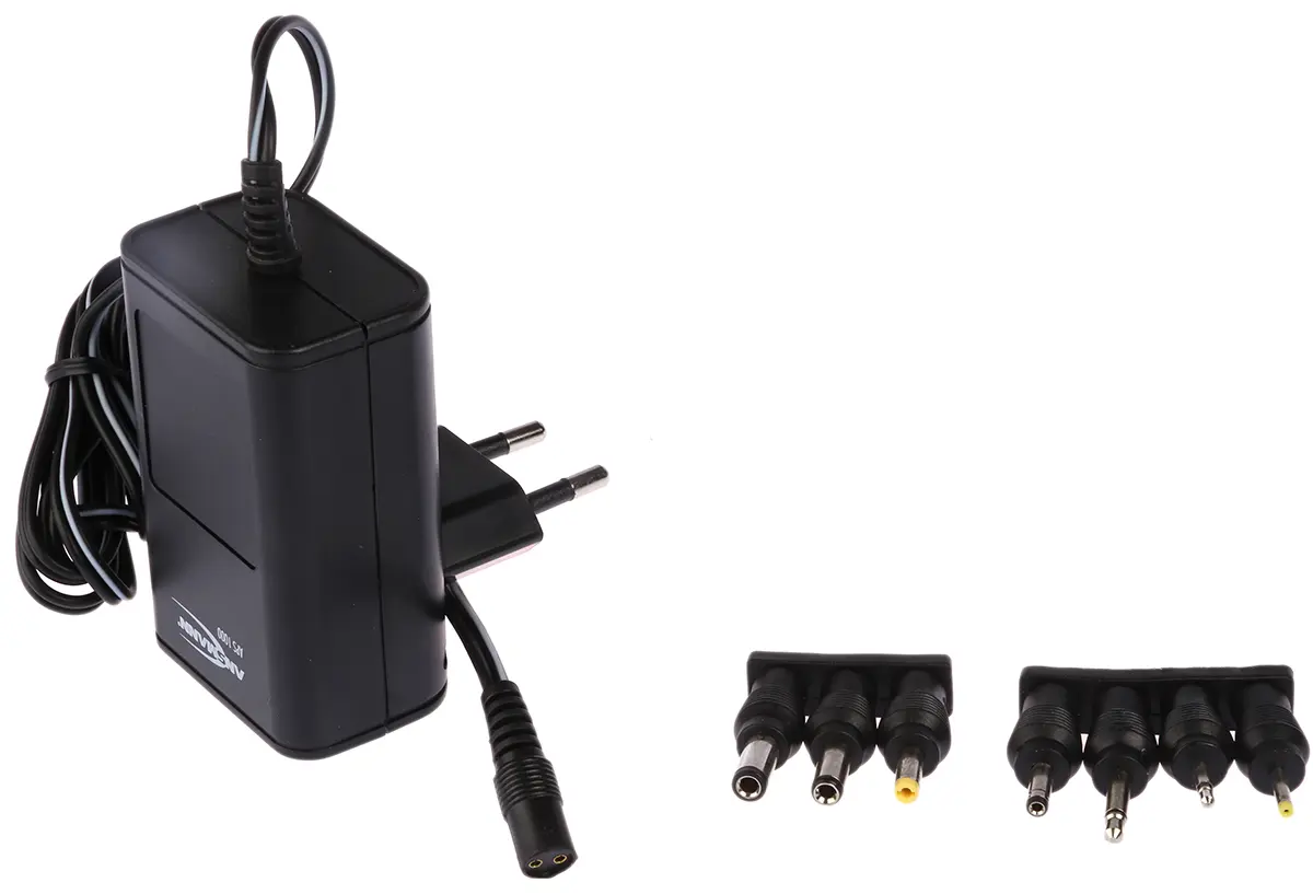 Produktfoto 1 von Ansmann Steckernetzteil AC/DC-Adapter 12W, 100V ac, 3 V dc, 4.5 V dc, 5 V dc, 6 V dc, 7.5 V dc, 9 V dc, 12V dc / 1A,