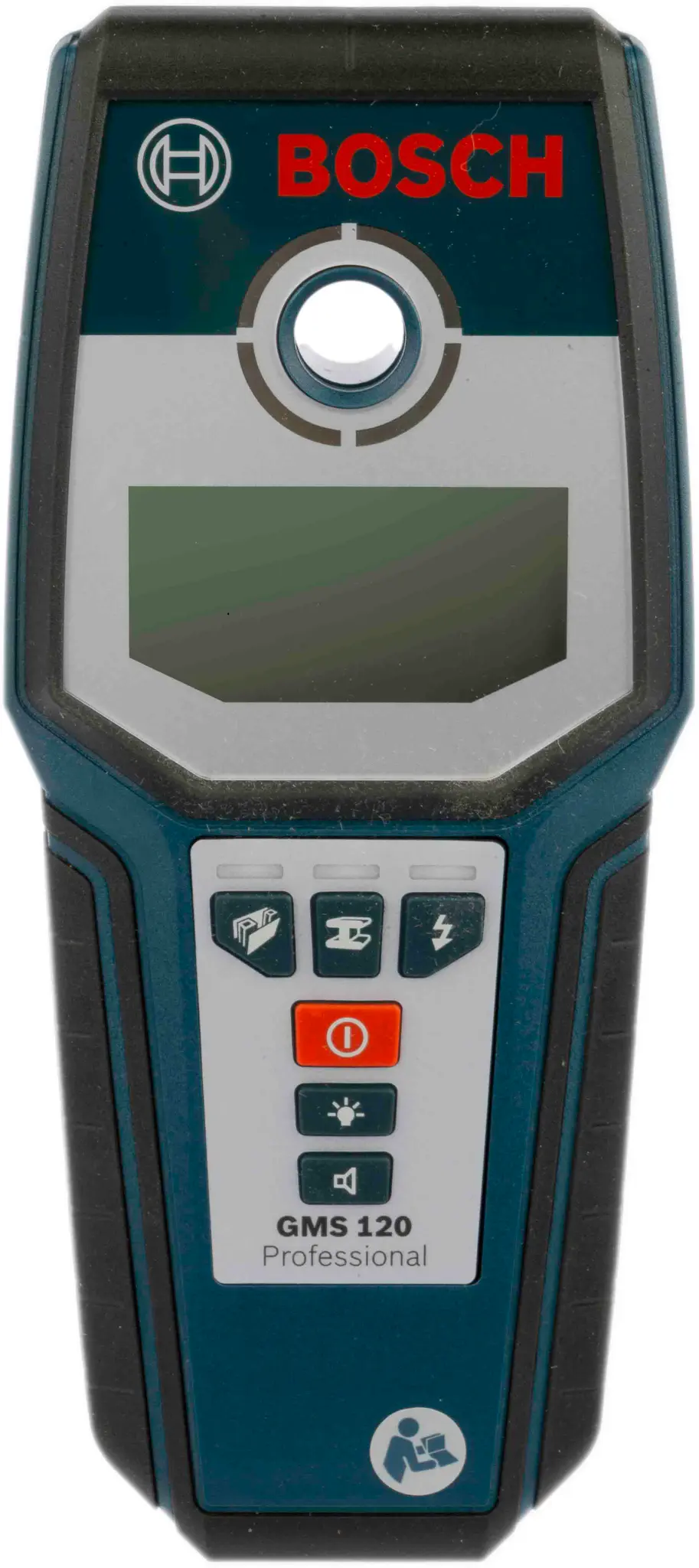 Produktfoto 1 von Bosch GMS 120 Wandscanner, 120 mm Batterie, 50mm, LED-Display 270 g, H. 32 mm, L. 200 mm, B. 85 mm