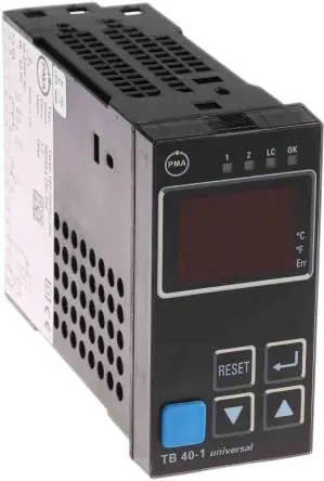 Produktfoto 1 von P.M.A TB 40-1 PID Temperaturregler Panel 1, 3 x Relais Ausgang/ Thermoelement Eingang 260V ac Temperatursteuerung
