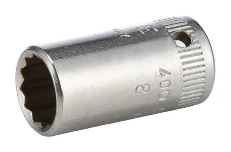Produktfoto 1 von STAHLWILLE 1/4 in 12-Kant Buchse SW 8 mm Vierkant x 23 mm