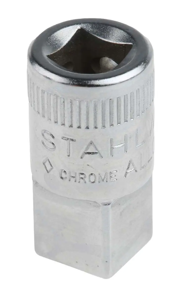 Produktfoto 1 von STAHLWILLE 6.35 mm Manuell Adapter, Chrom Stahl, Länge 25 mm