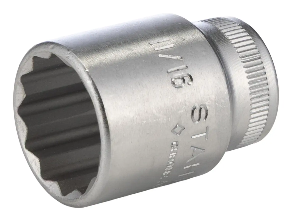 Produktfoto 1 von STAHLWILLE 3/8 in 12-Kant Buchse SW 11/16 in Vierkant x 32 mm