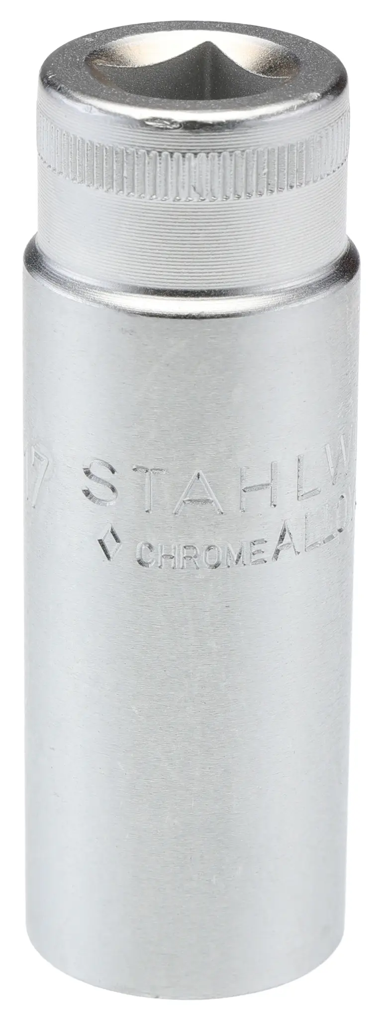 Produktfoto 1 von STAHLWILLE 3/8 in 12-Kant Buchse SW 17 mm Vierkant x 65 mm