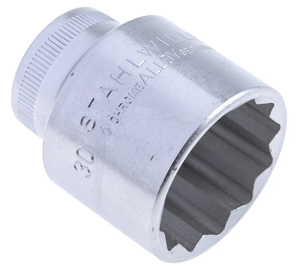 Produktfoto 1 von STAHLWILLE 1/2 in 12-Kant Buchse SW 30 mm Vierkant x 45 mm