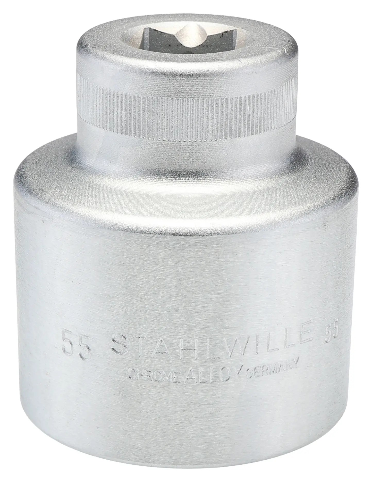 Produktfoto 1 von STAHLWILLE 3/4 in 6-Kant Buchse SW 55 mm Vierkant x 80 mm