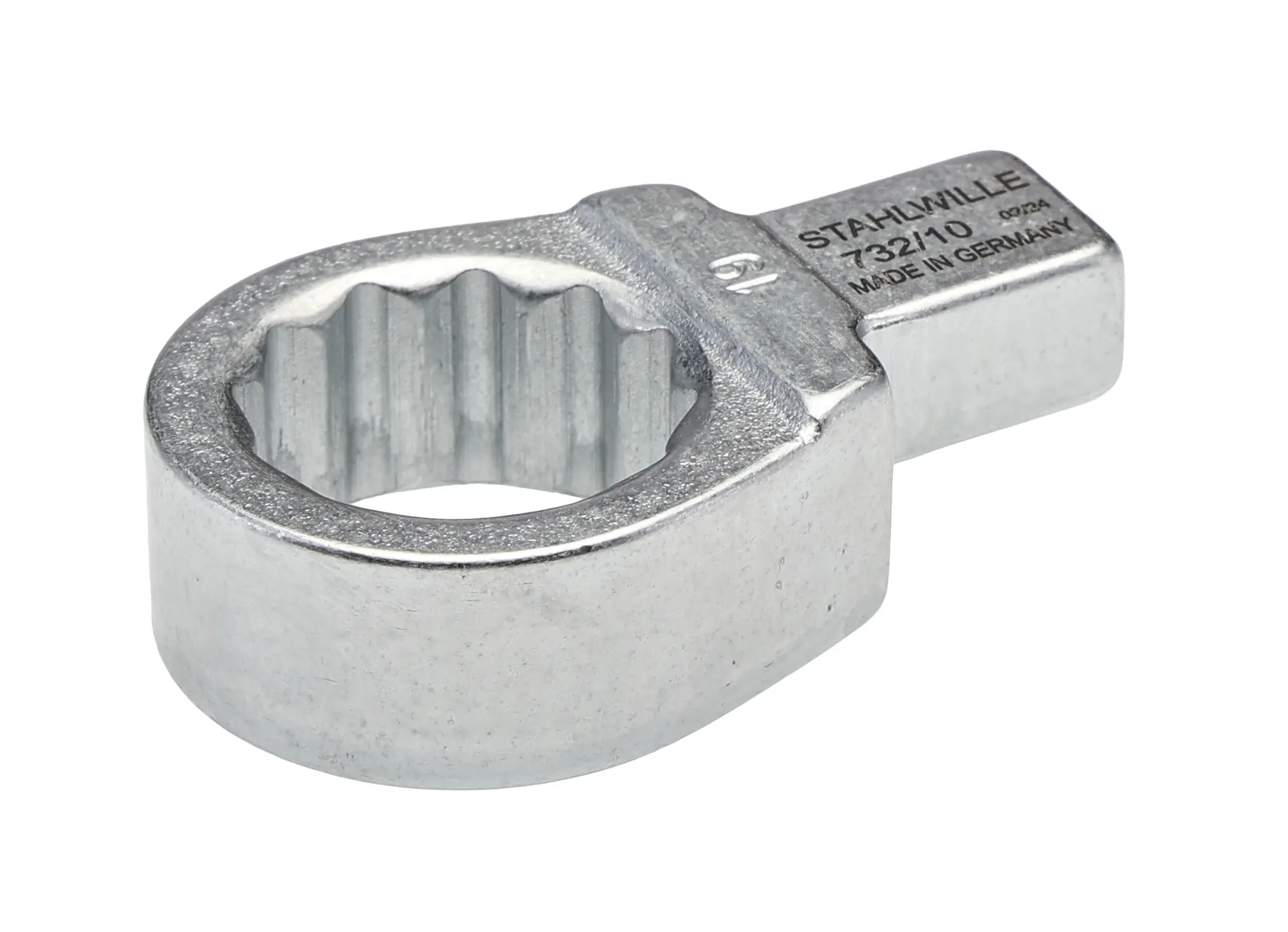 Produktfoto 1 von STAHLWILLE, 9 x 12 mm Rund Schraubenschlüsselkopf, Chrom, 19 mm