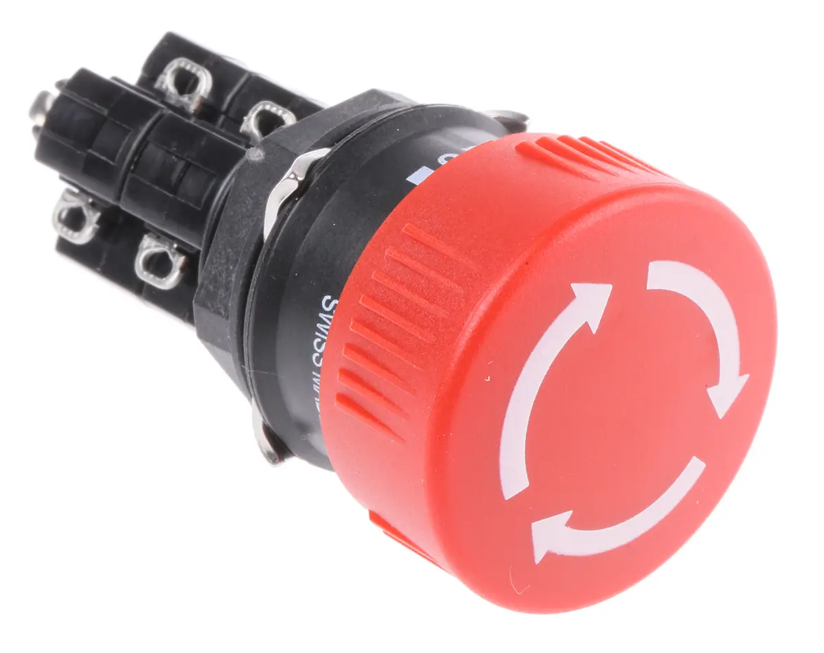 Produktfoto 1 von EAO 01 Not-Aus-Drucktaster, Panel, Ø 16 mm, DPST, Rot IP65, wartungsfrei