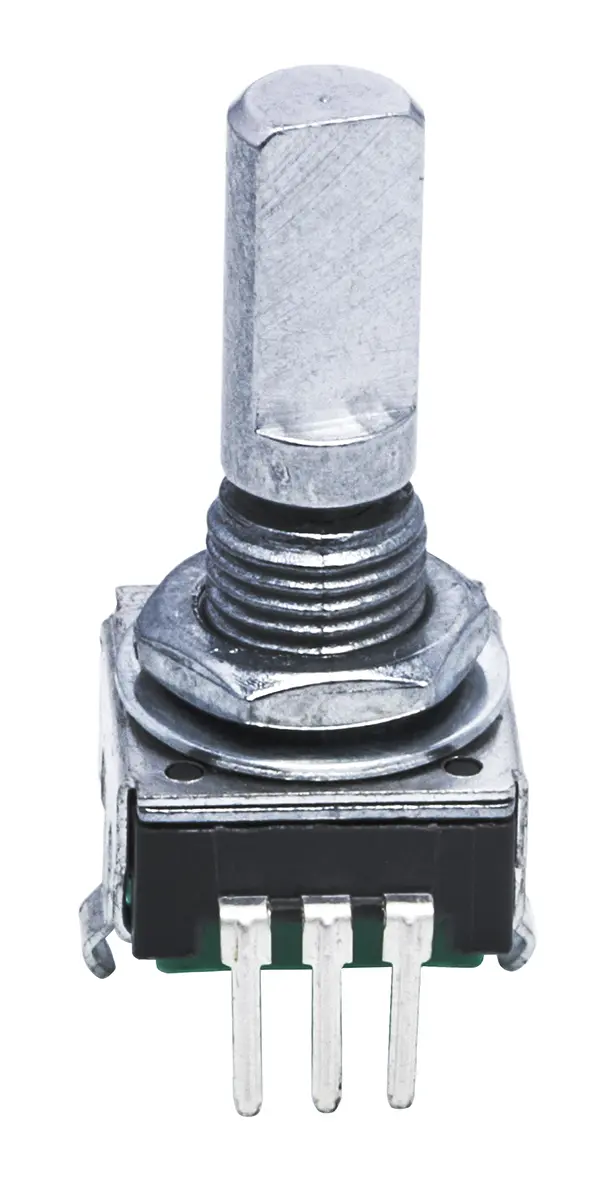 Produktfoto 1 von Bourns Drehgeber 12 Impulse/Umdrehung Impulse/U Inkrementalgeber, mit 6 mm, Flachschaft, Digital Rechteck-Signal,