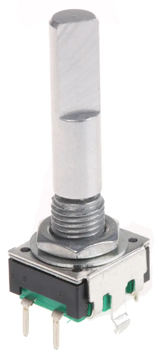 Produktfoto 1 von Bourns Drehgeber 24 Impulse/Umdrehung Impulse/U Inkrementalgeber, mit 6 mm, Flachschaft, Digital Rechteck-Signal,
