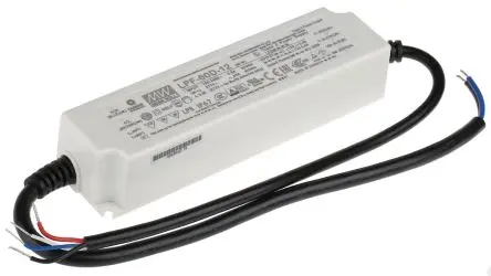 Produktfoto 1 von MEAN WELL LED-Treiber, 60 W 305 V ac, 90 V ac, 127V dc, 431 V dc LED-Treiber 5A, Ausgang 12V 1 bis 10 V PWM-Widerstand