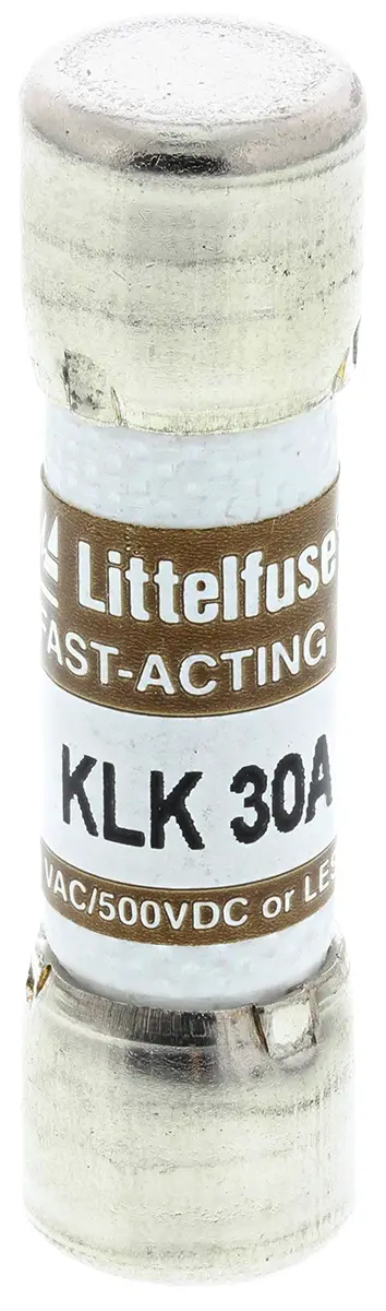 Produktfoto 1 von Littelfuse KLK Patronensicherung F / 30 A 10 x 38 mm 600 V ac Melamin Anschluss, Industrieausführung