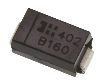 Produktfoto 1 von DiodesZetex B160 Oberfläche Diode Schottky-Diode Einfach, 60 V / 1 A, 2-Pin DO-214AC