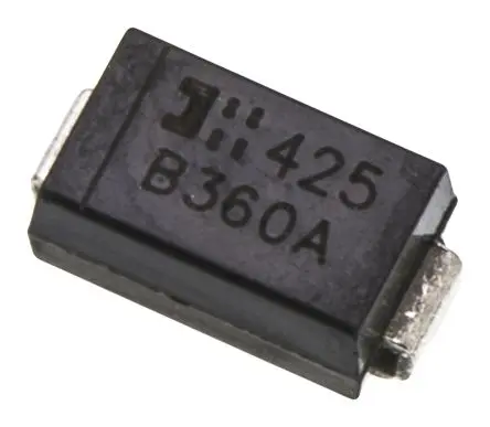 Produktfoto 1 von DiodesZetex B360A Oberfläche Diode Schottky-Diode Einfach, 60 V / 3 A, 2-Pin DO-214AC