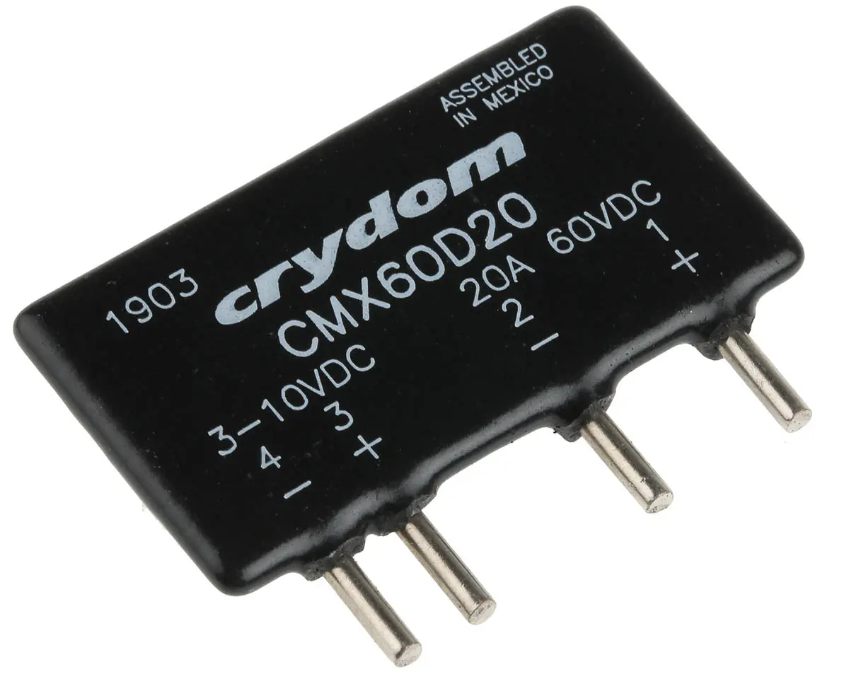 Produktfoto 1 von Sensata Crydom CMX THT Halbleiterrelais DC, 1-poliger Schließer 60 Vdc / 20 A